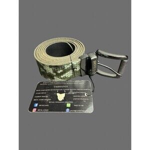 NWT Devil Camo Australian Made Genuine Leather Men’s Belt Hex-Camouflage Size 50